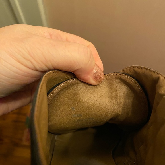 Lane Bryant Black Suede Ankle Zip Bootie Wedge Lace Up - Picture 5 of 5